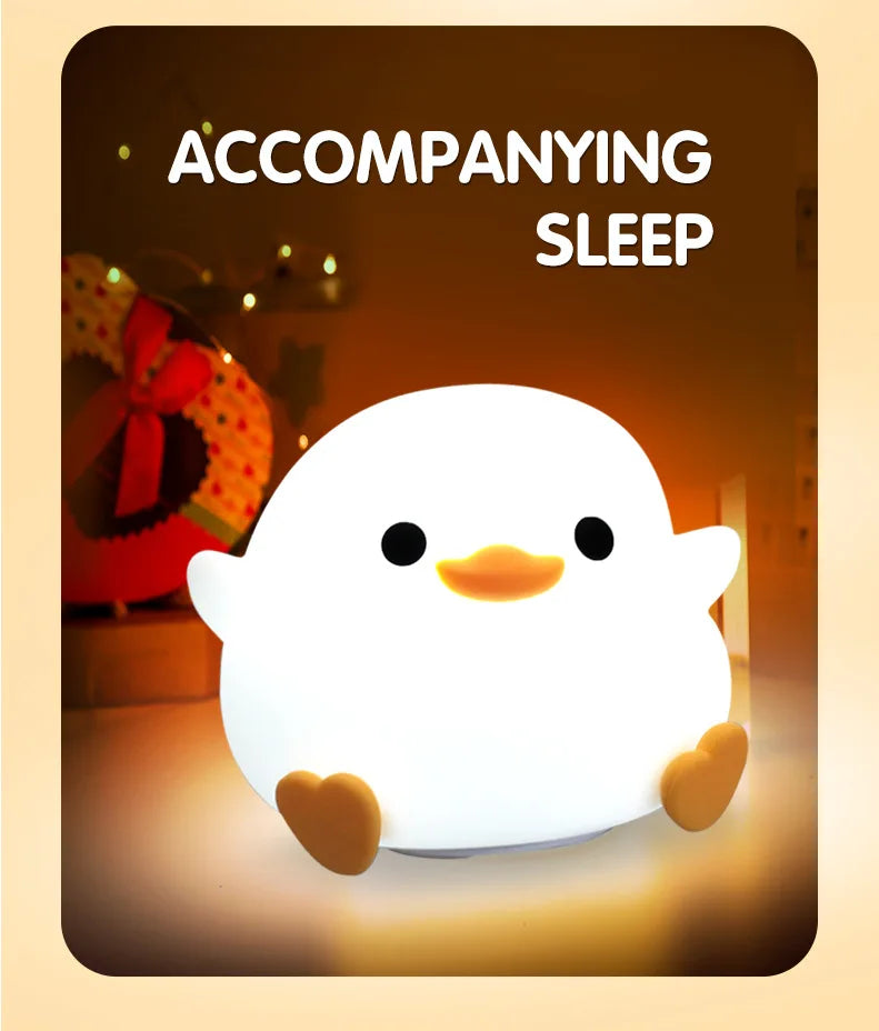 LED Cute Silicone Duck Night Light