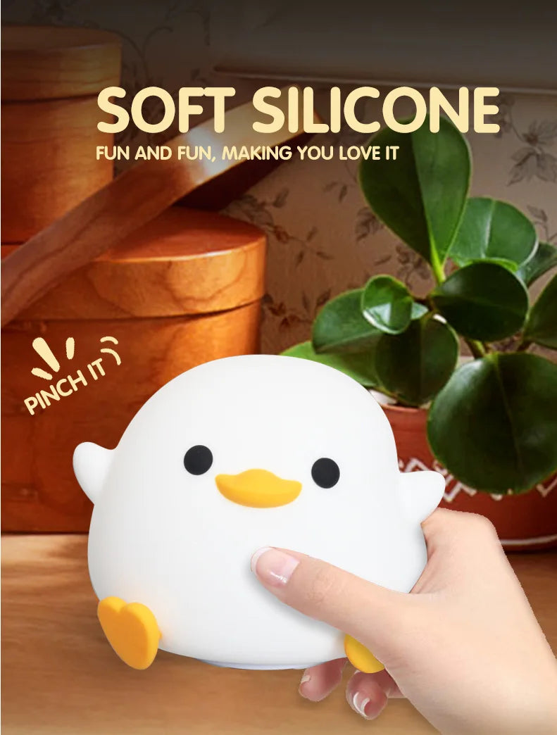 LED Cute Silicone Duck Night Light