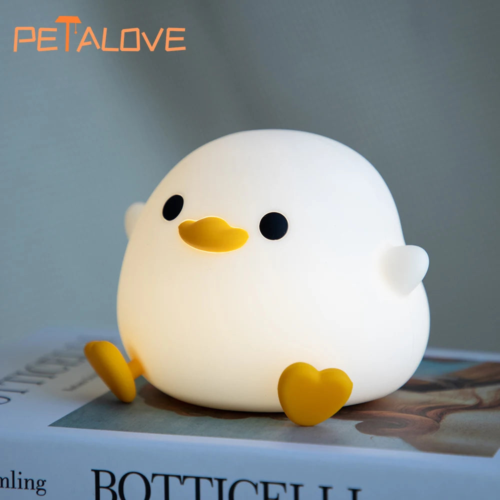 LED Cute Silicone Duck Night Light