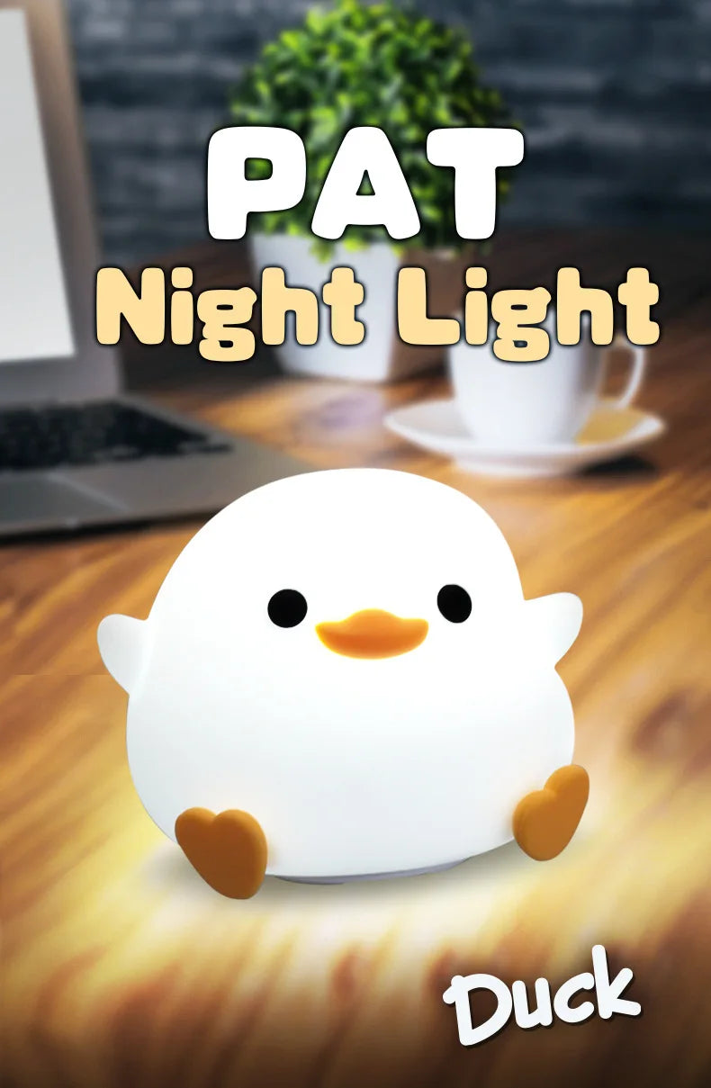 LED Cute Silicone Duck Night Light