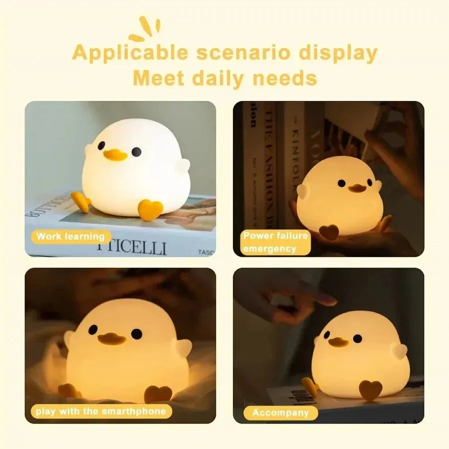 LED Cute Silicone Duck Night Light