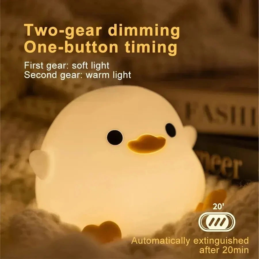 LED Cute Silicone Duck Night Light